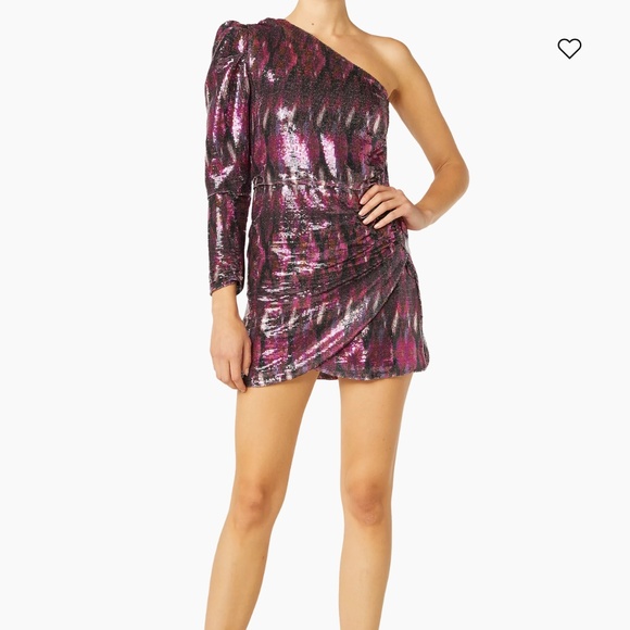 Misa Los Angeles  Nova One-Shoulder Sequin Minidress - Picture 1 of 3